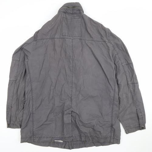 Petrol Industries Women Grey Cotton Military Jacket M