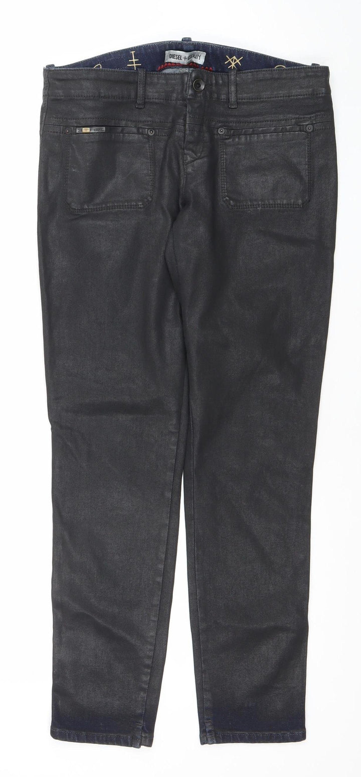 Diesel + Edun Women's Black Straight Denim Jeans Size 31 Regular Fit