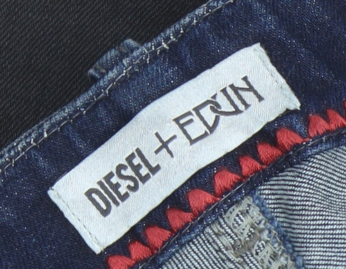Diesel + Edun Women's Black Straight Denim Jeans Size 31 Regular Fit