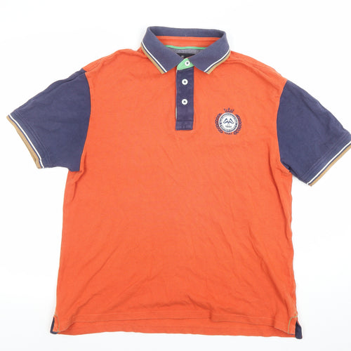 Marks and Spencer Blue Harbour Men's Orange Tailored Fit Polo Shirt M