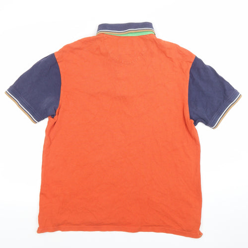 Marks and Spencer Blue Harbour Men's Orange Tailored Fit Polo Shirt M