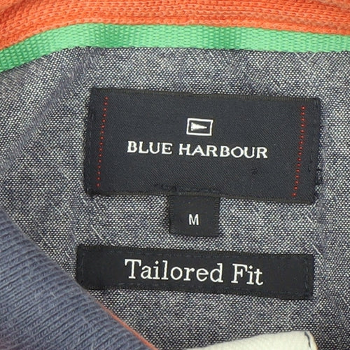 Marks and Spencer Blue Harbour Men's Orange Tailored Fit Polo Shirt M