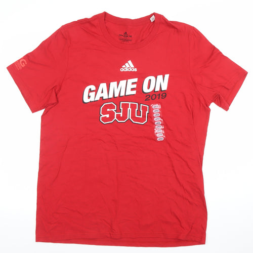 Adidas Men's Red Game On SJU 2019 Graphic T-Shirt Size L