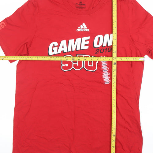Adidas Men's Red Game On SJU 2019 Graphic T-Shirt Size L