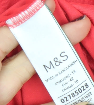 Marks and Spencer Women’s Pink Long Sleeve Active T-Shirt Size 14