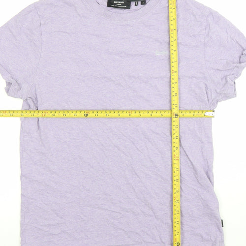 Superdry Studios Men's Lilac Organic Cotton Crew Neck T-Shirt Size L