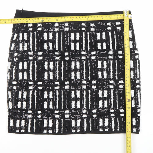 Vero Moda Women’s Black Sequin Pencil Mini Skirt Size 10