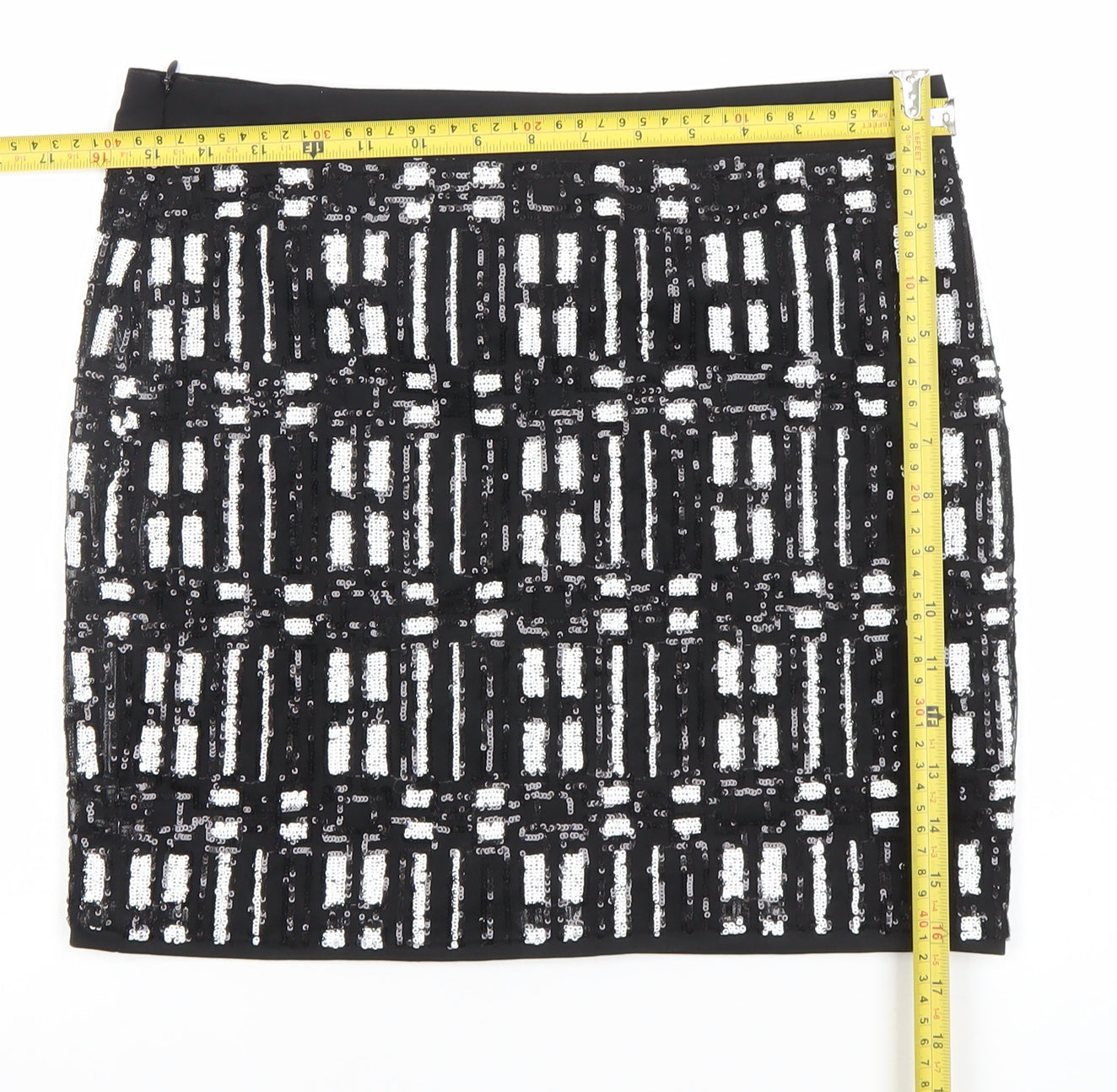 Vero Moda Women’s Black Sequin Pencil Mini Skirt Size 10