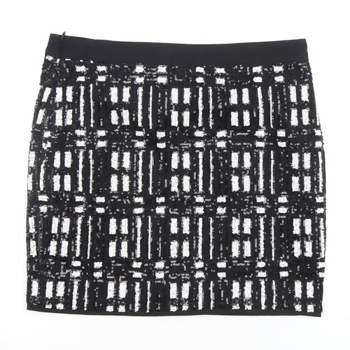 Vero Moda Women’s Black Sequin Pencil Mini Skirt Size 10
