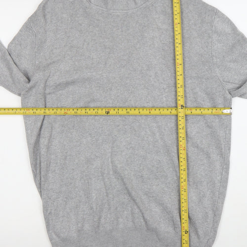 Zara Women’s Grey Viscose Blend Crew Neck Long Sleeve Jumper Size 14