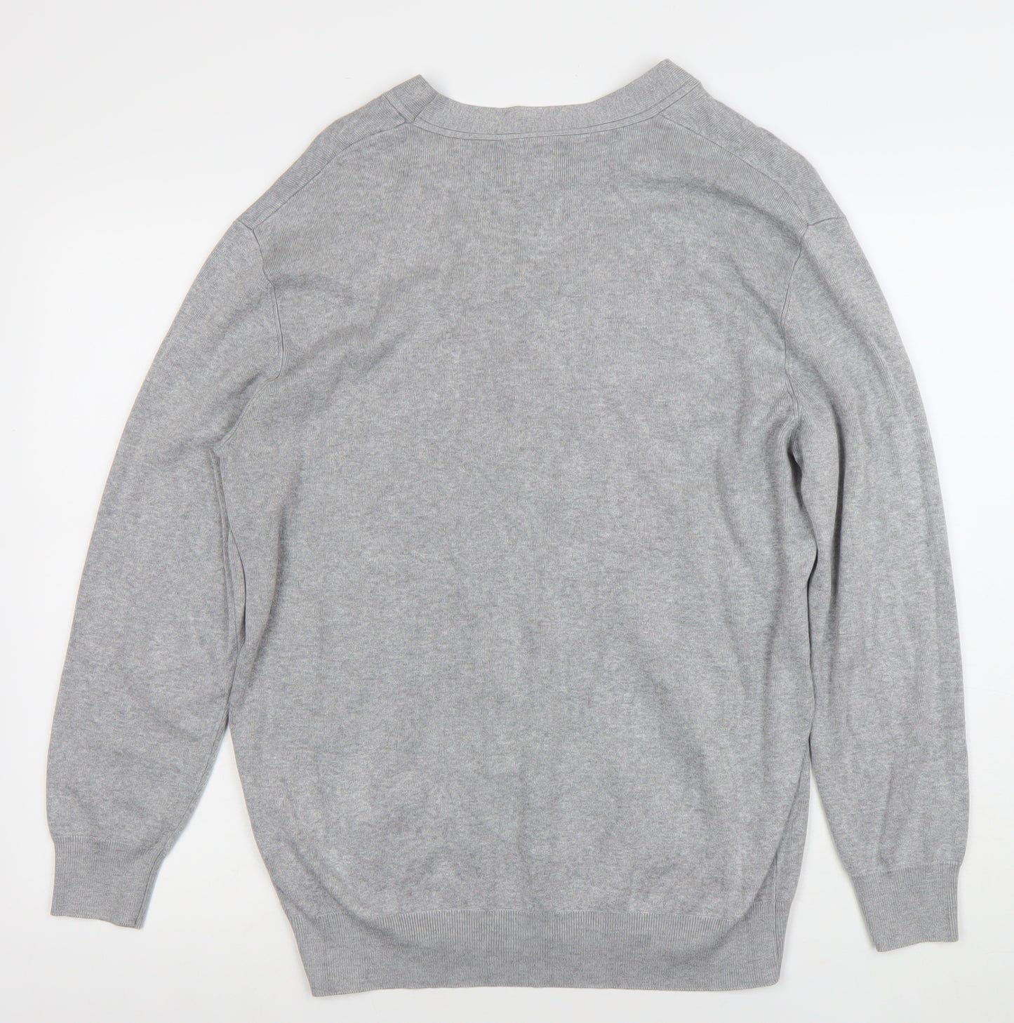Zara Women’s Grey Viscose Blend Crew Neck Long Sleeve Jumper Size 14