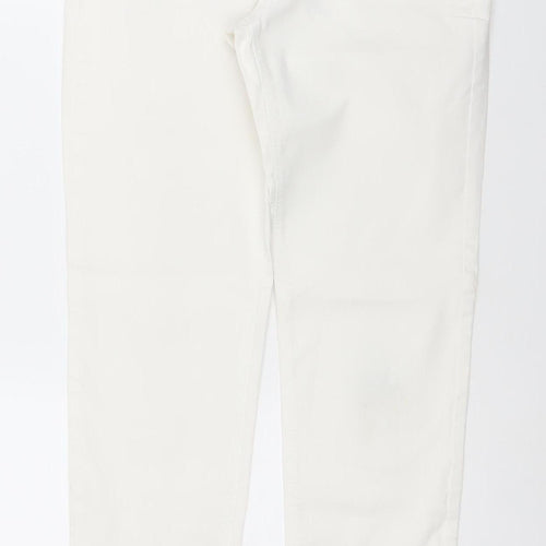 United Colors of Benetton Women's Ivory Skinny Jeans Size 12 Slim Fit Denim
