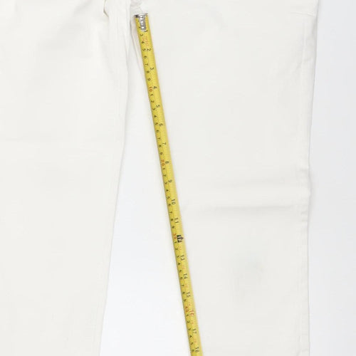 United Colors of Benetton Women's Ivory Skinny Jeans Size 12 Slim Fit Denim