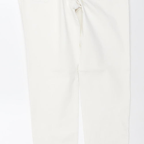 United Colors of Benetton Women's Ivory Skinny Jeans Size 12 Slim Fit Denim