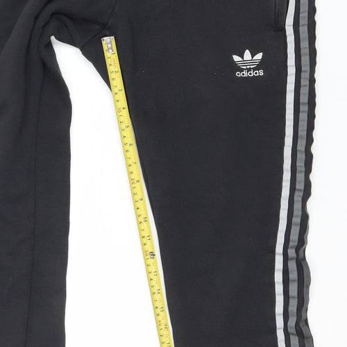 Adidas Men's Black Jogger Trousers Size M Fleece Activewear