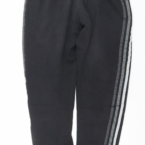 Adidas Men's Black Jogger Trousers Size M Fleece Activewear