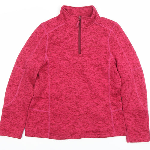 Mountain Warehouse Womens Pink Fleece Pullover Sweatshirt UK 10