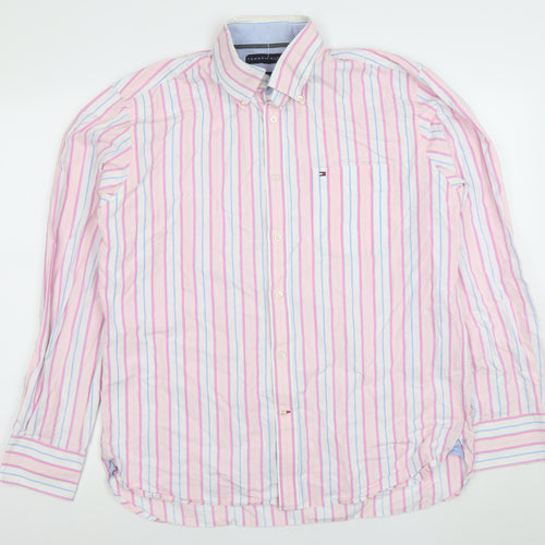 Tommy Hilfiger Men's Multicoloured Striped Long Sleeve Dress Shirt Size L