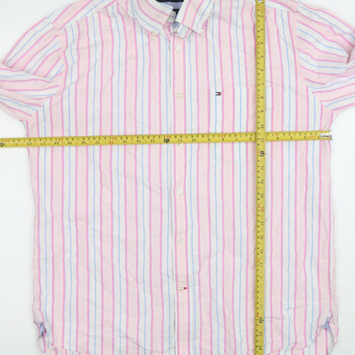 Tommy Hilfiger Men's Multicoloured Striped Long Sleeve Dress Shirt Size L