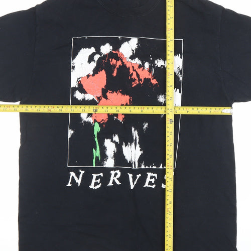 Gildan Men’s Black Heavy Cotton Band Graphic Rock T-Shirt Size M