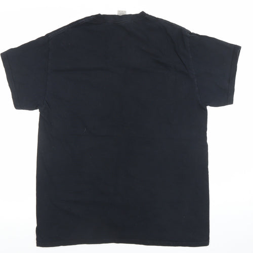 Gildan Men’s Black Heavy Cotton Band Graphic Rock T-Shirt Size M