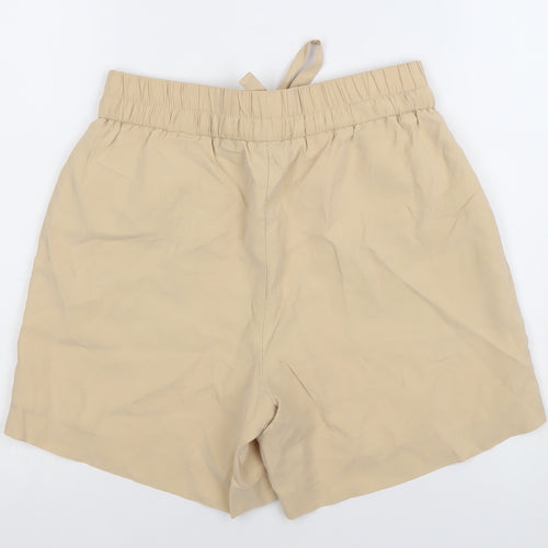 Vero Moda Womens Beige XS Paperbag Shorts Drawstring Waist Lightweight