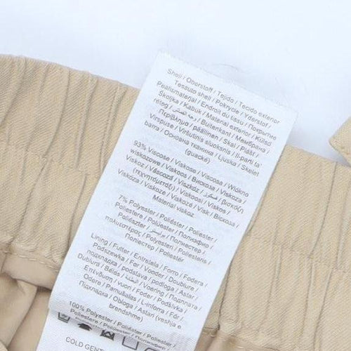 Vero Moda Womens Beige XS Paperbag Shorts Drawstring Waist Lightweight