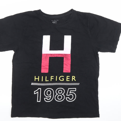Tommy Hilfiger Men's Black XL 1985 Logo Graphic Cotton T-Shirt