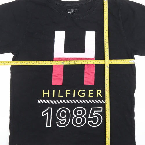 Tommy Hilfiger Men's Black XL 1985 Logo Graphic Cotton T-Shirt