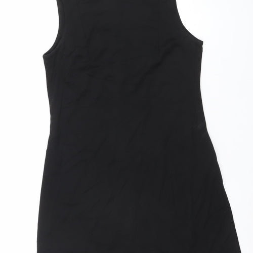 H&M Women’s Black Beaded Sheath Dress Size 8 Sleeveless Party Wear