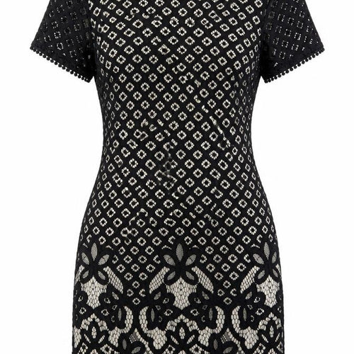 Dorothy Perkins Women’s Black Lace Bodycon Dress Size 10 Short Sleeve