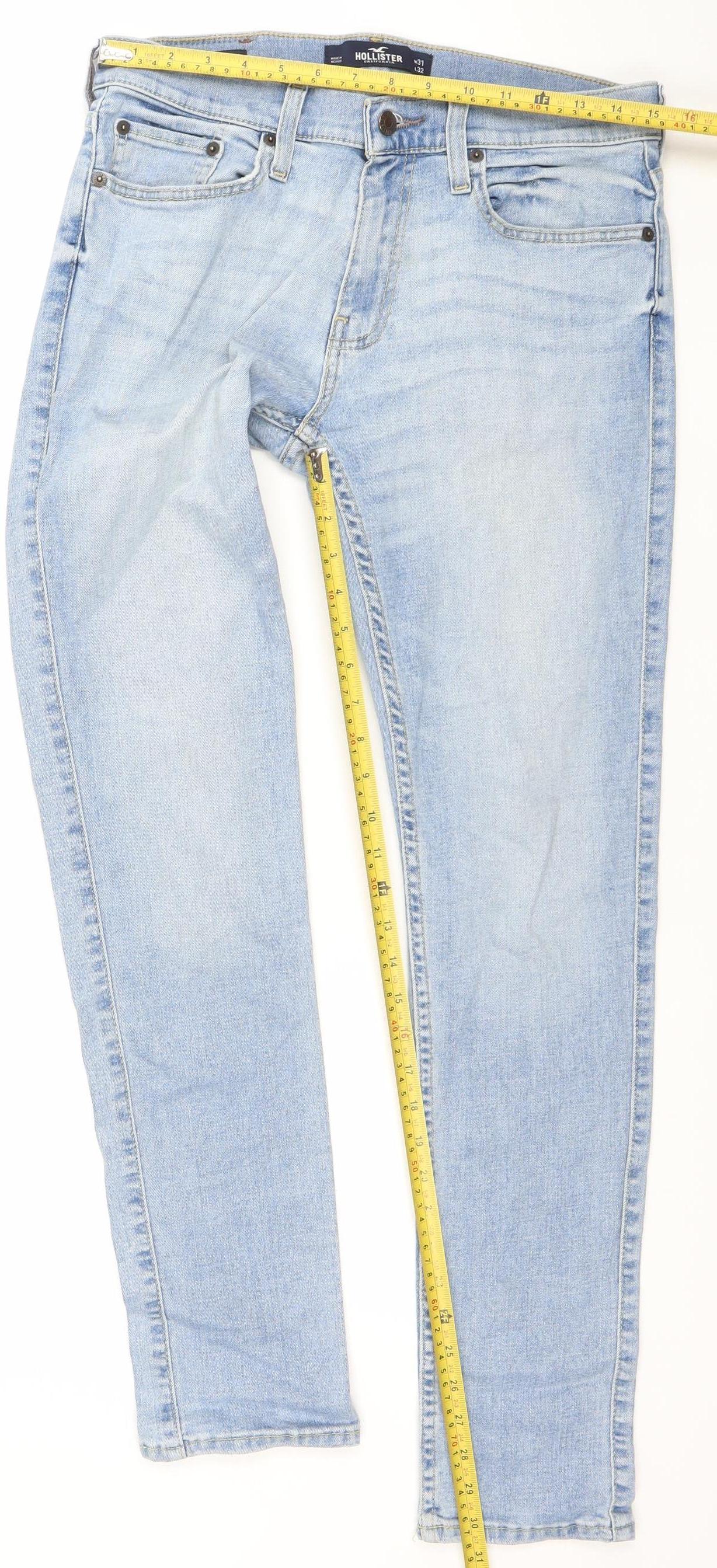 Hollister Men’s Light Blue Slim Fit Skinny Denim Jeans W31 L32