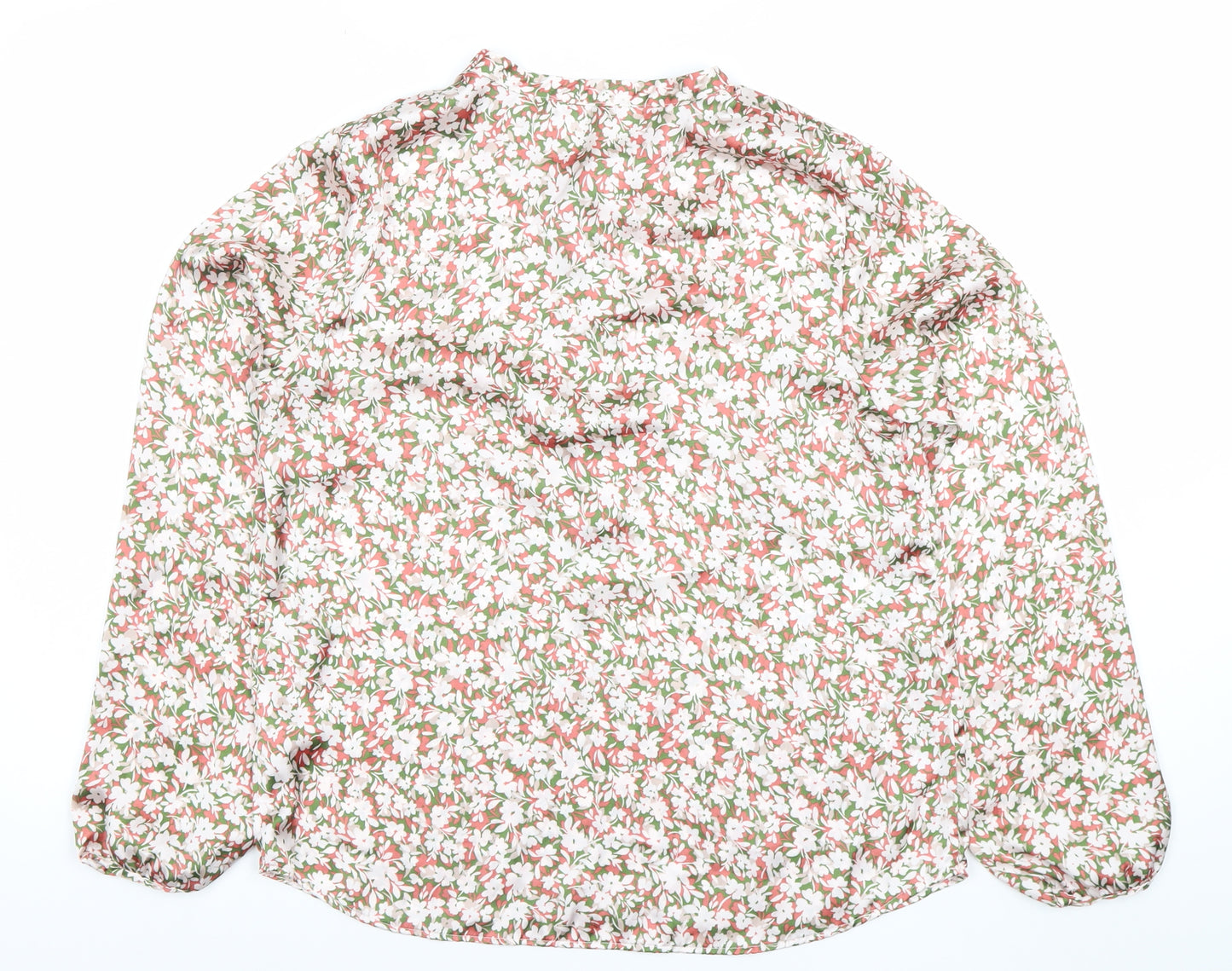 Gallery Womens Multicoloured Floral Long Sleeve Chiffon Blouse Size 10