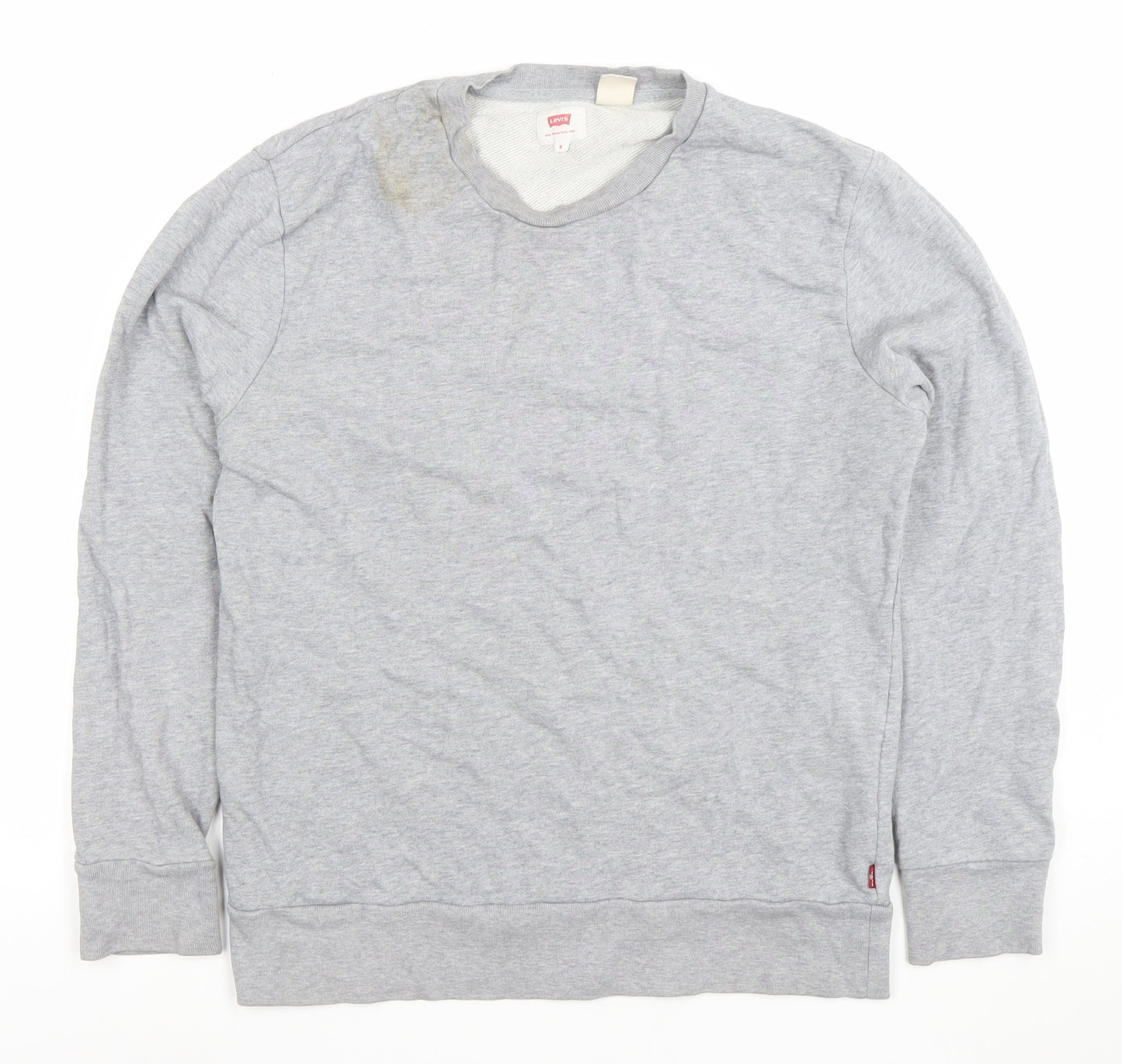 Levi's Men's Grey Cotton Crew Neck Pullover Sweatshirt Size S