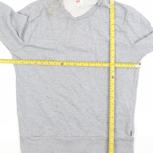 Levi's Men's Grey Cotton Crew Neck Pullover Sweatshirt Size S