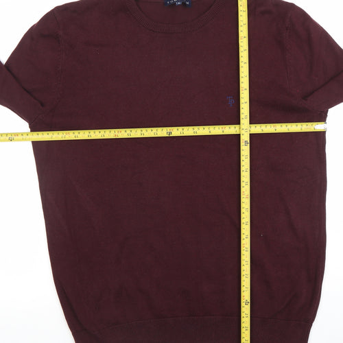 Tom Penn Men's XL Red Cotton Crew Neck Jumper