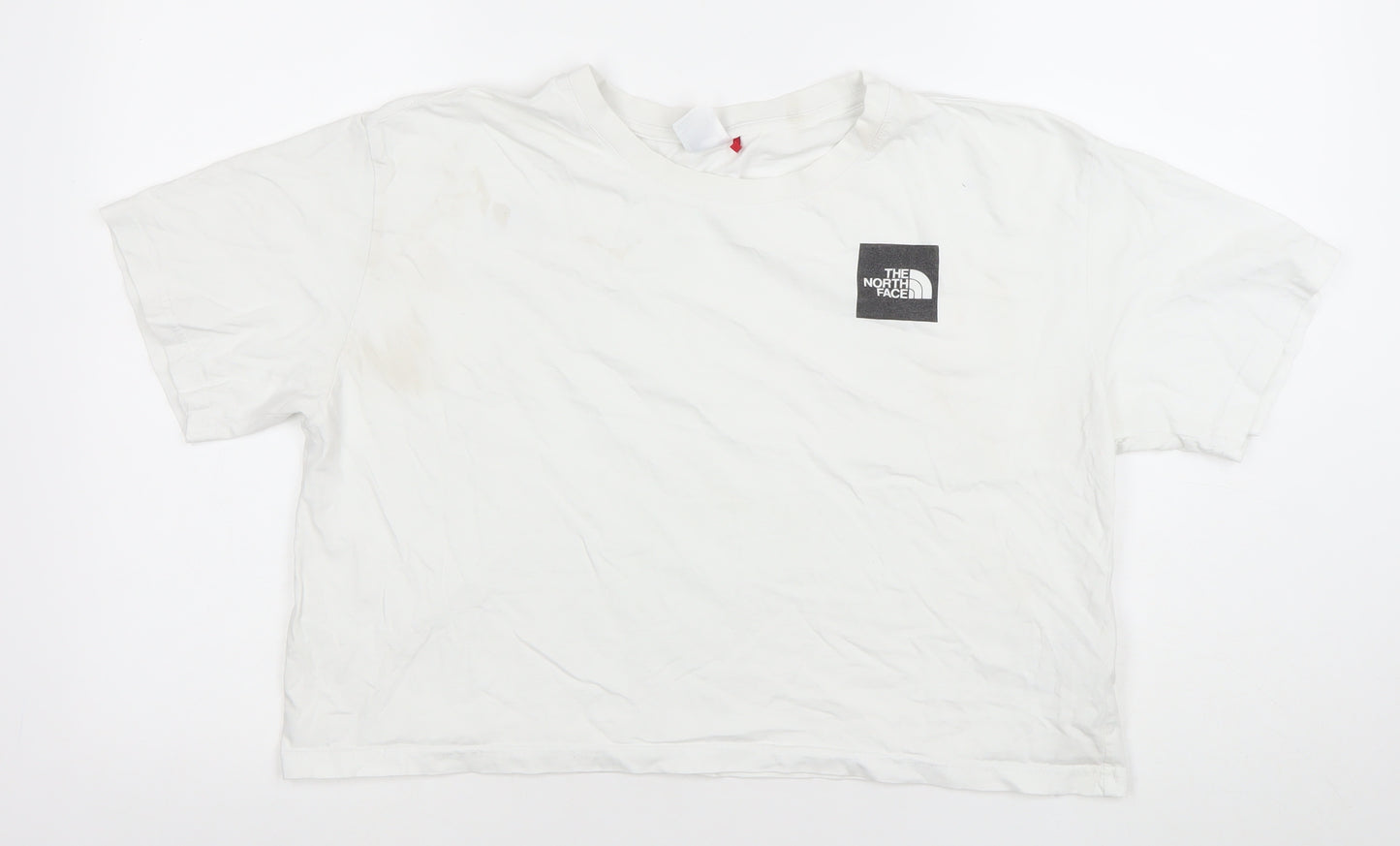 The North Face Womens White Cotton Relaxed Fit Short Sleeve T-Shirt L