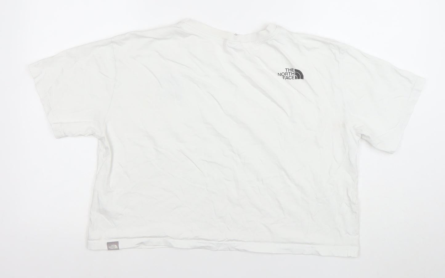 The North Face Womens White Cotton Relaxed Fit Short Sleeve T-Shirt L