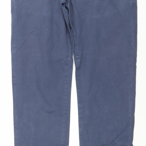 6th Sense Men's Blue Kansas Chino Trousers Size 34/34 Regular Fit
