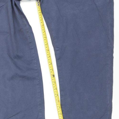 6th Sense Men's Blue Kansas Chino Trousers Size 34/34 Regular Fit