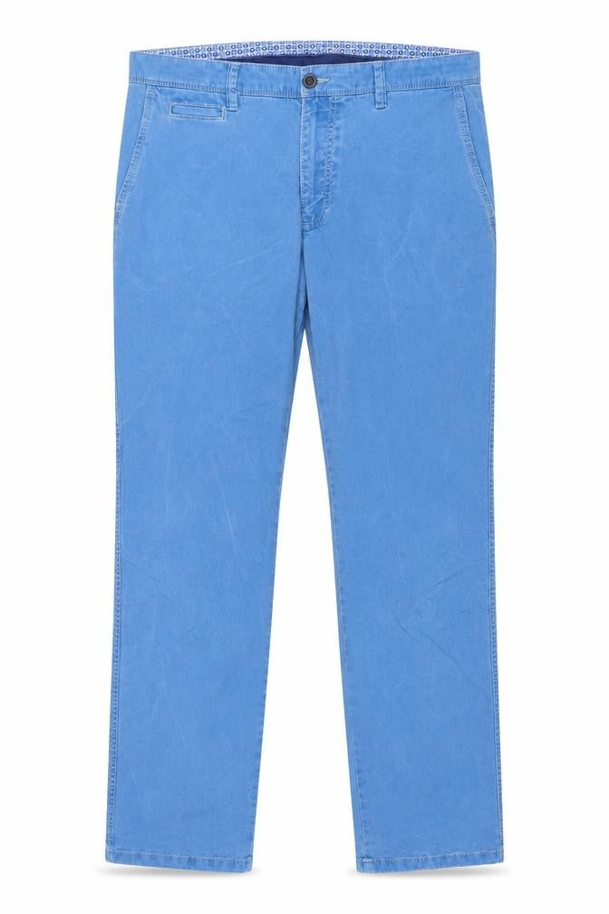 Bugatti Men's Blue Cotton Stretch Chino Trousers 34x34 Regular Fit
