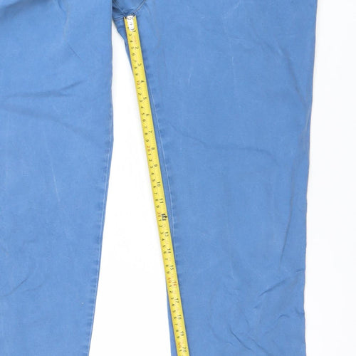 Bugatti Men's Blue Cotton Stretch Chino Trousers 34x34 Regular Fit