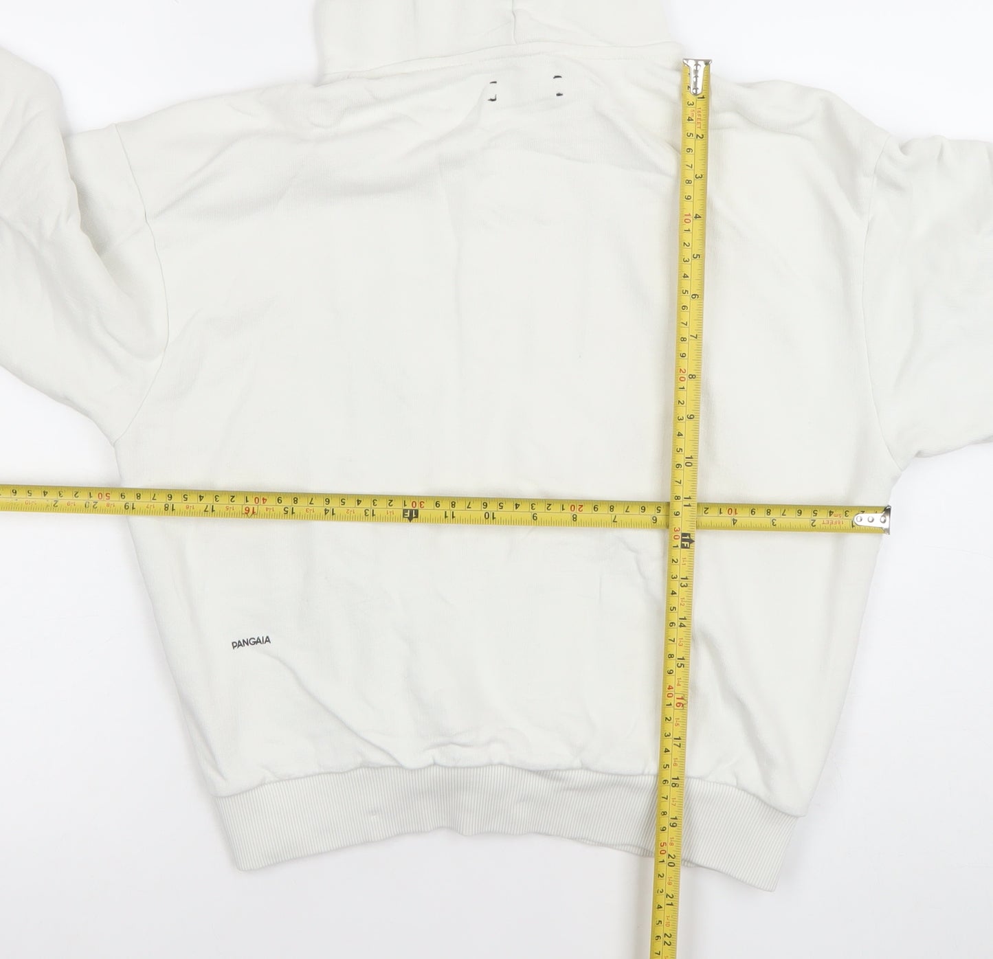 Pangaia Women White Organic Cotton Pullover Hoodie Size M