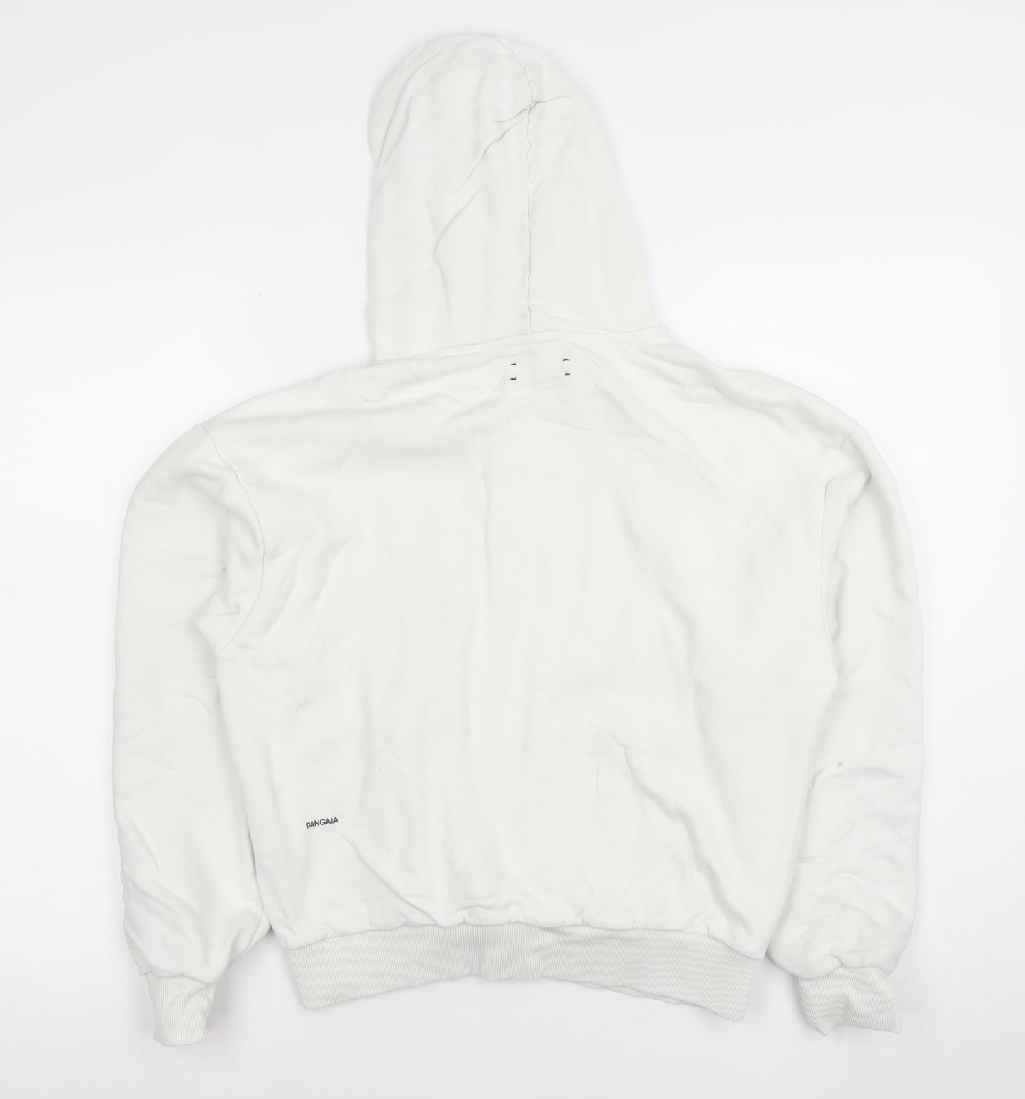 Pangaia Women White Organic Cotton Pullover Hoodie Size M