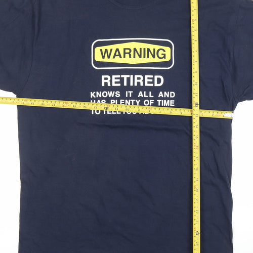 Great Southern Land Men's Blue Funny Graphic Cotton T-Shirt Size L
