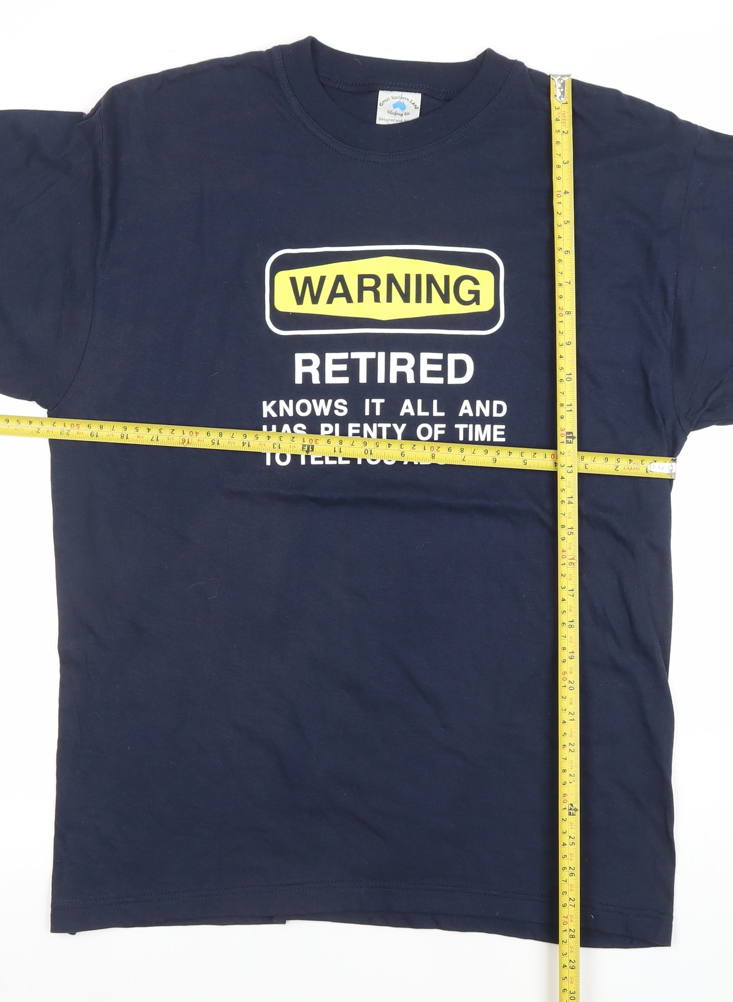 Great Southern Land Men's Blue Funny Graphic Cotton T-Shirt Size L
