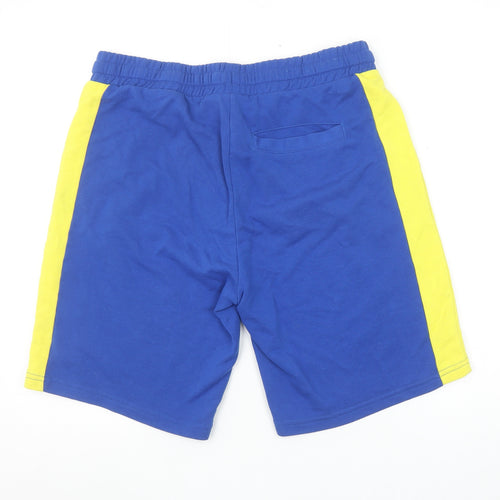Livergy Men's Blue Sweat Shorts L 36in Elastic Waist Casual Sportswear