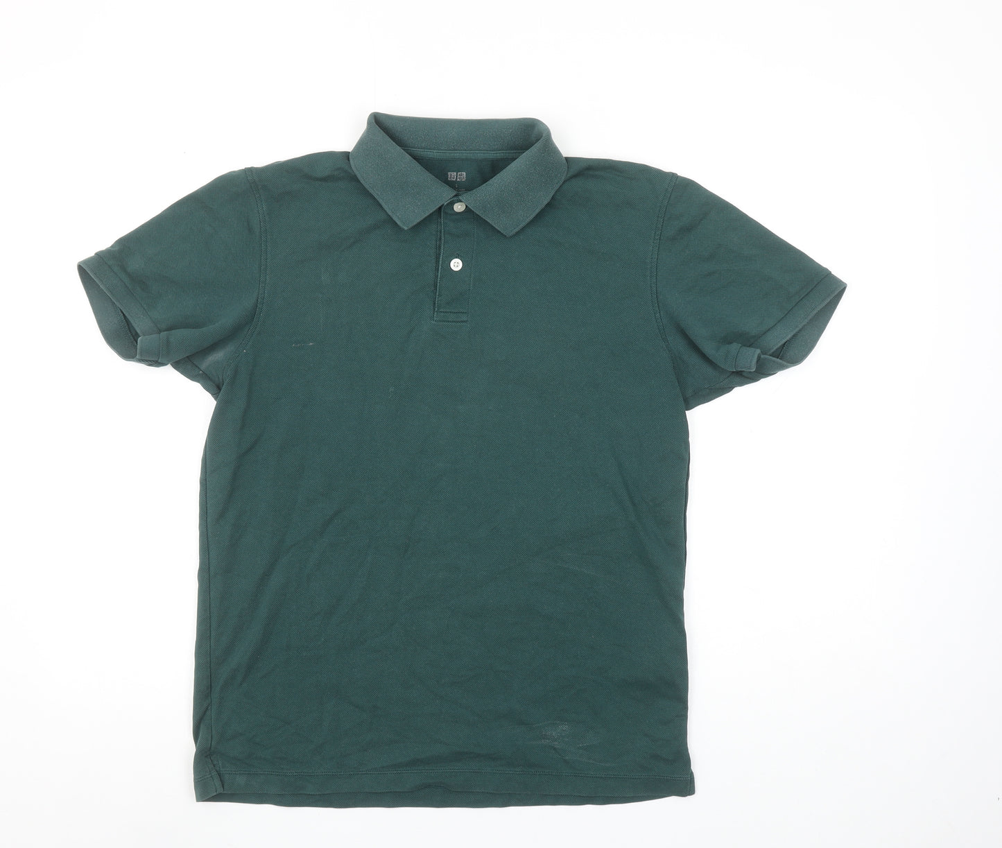 Uniqlo Men's Green Cotton Blend Short Sleeve Polo Shirt Size S