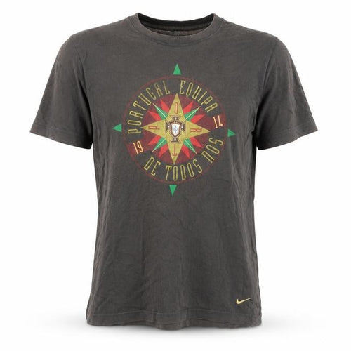 Nike Men's Grey Portugal Football Graphic Crew Neck T-Shirt Size M
