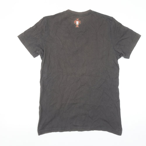 Nike Men's Grey Portugal Football Graphic Crew Neck T-Shirt Size M